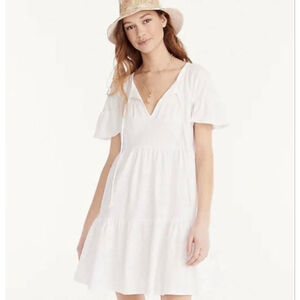 J.crew Broken-in jersey tiered mini dress